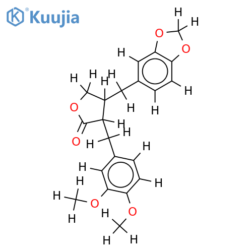 (8S,8'S)-3,4-dimethoxy-3',4'-methylenedioxylignan-9,9'-olide structure