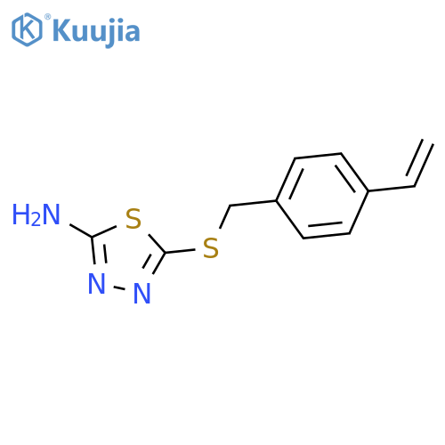 1,3,4-Thiadiazol-2-amine, 5-[[(4-ethenylphenyl)methyl]thio]- structure