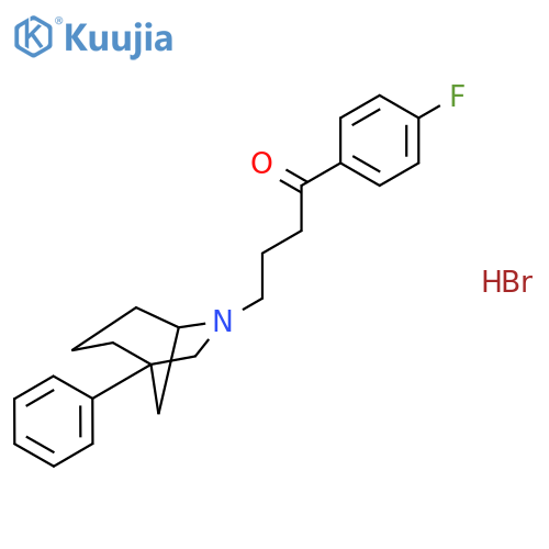 1-(4-fluorophenyl)-4-(1-phenyl-6-azabicyclo[3.2.1]oct-6-yl)butan-1-one hydrobromide structure