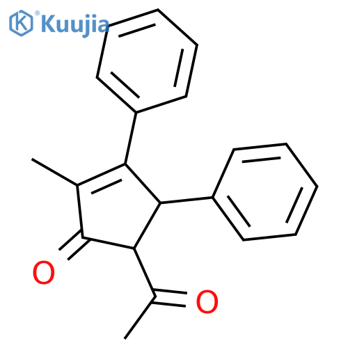2-Cyclopenten-1-one, 5-acetyl-2-methyl-3,4-diphenyl- structure