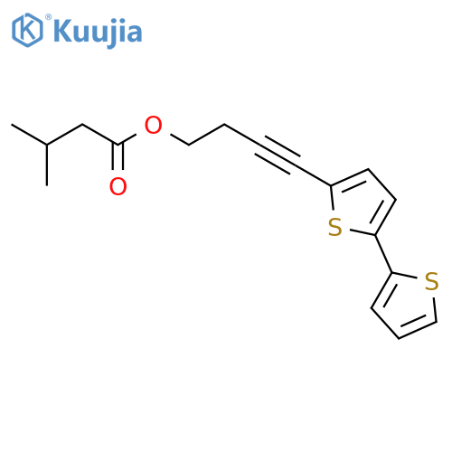 Butanoic acid, 3-methyl-, 4-[2,2'-bithiophen]-5-yl-3-butynyl ester structure