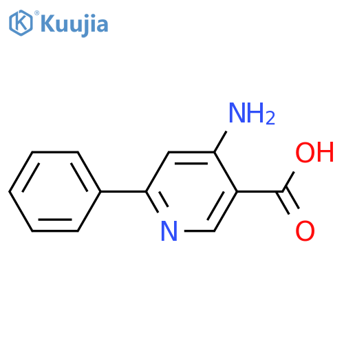 3-PYRIDINECARBOXYLIC ACID, 4-AMINO-6-PHENYL- structure