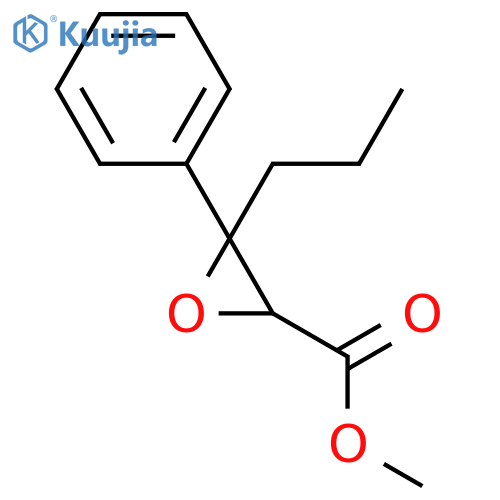 Oxiranecarboxylic acid, 3-phenyl-3-propyl-, methyl ester structure