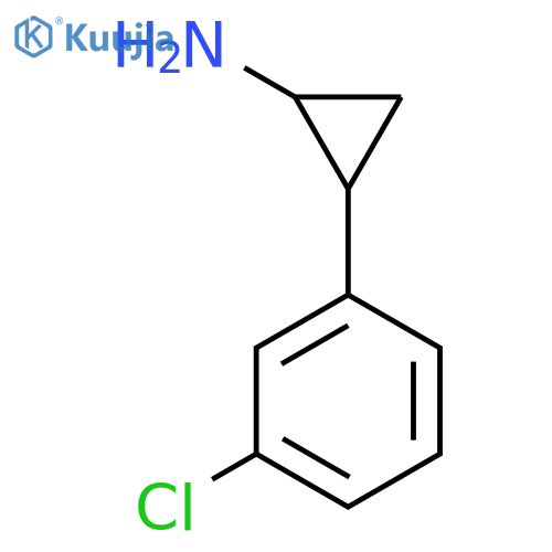 2-(3-chlorophenyl)cyclopropan-1-amine structure
