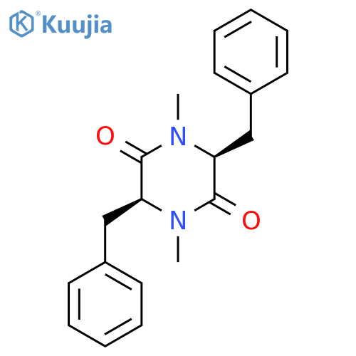 2,5-Piperazinedione,1,4-dimethyl-3,6-bis(phenylmethyl)-, (3S,6S)- structure