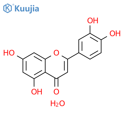 2-(3,4-Dihydroxyphenyl)-5,7-dihydroxy-4h-chromen-4-one hydrate structure