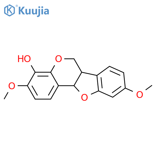 (6aR,11aR)-3,9-dimethoxy-6a,11a-dihydro-6H-[1]benzofuro[3,2-c]chromen-4-ol structure