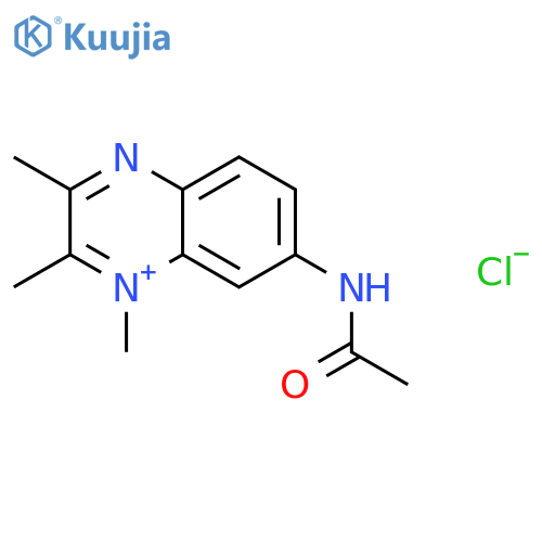 Quinoxalinium, 7-(acetylamino)-1,2,3-trimethyl-, chloride structure