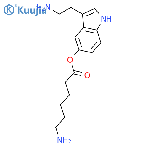 HEXANOIC ACID, 6-AMINO-, 3-(2-AMINOETHYL)-1H-INDOL-5-YL ESTER structure