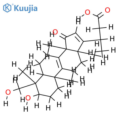 3beta-3,29-Dihydroxy-15-oxo-24,25,26-trinorlanosta-8,16-dien-23-oic acid structure