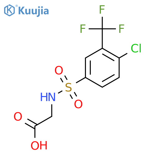 2-4-chloro-3-(trifluoromethyl)benzenesulfonamidoacetic acid structure