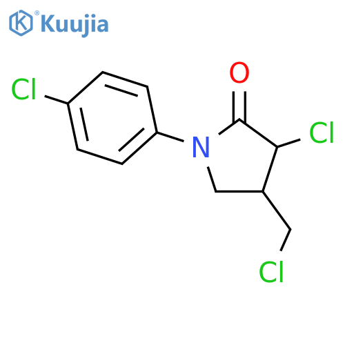 2-Pyrrolidinone, 3-chloro-4-(chloromethyl)-1-(4-chlorophenyl)- structure
