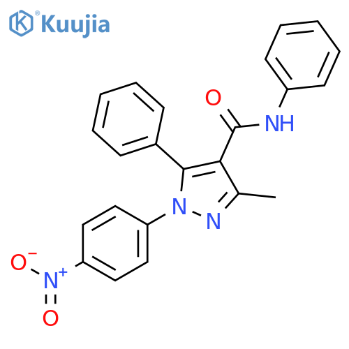 1H-Pyrazole-4-carboxamide, 3-methyl-1-(4-nitrophenyl)-N,5-diphenyl- structure