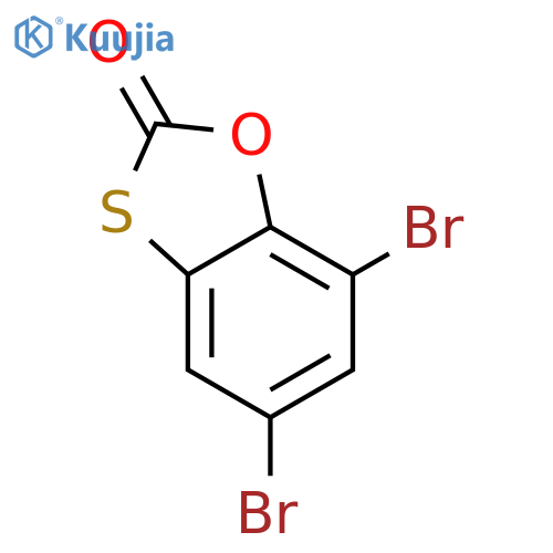 1,3-Benzoxathiol-2-one, 5,7-dibromo- structure