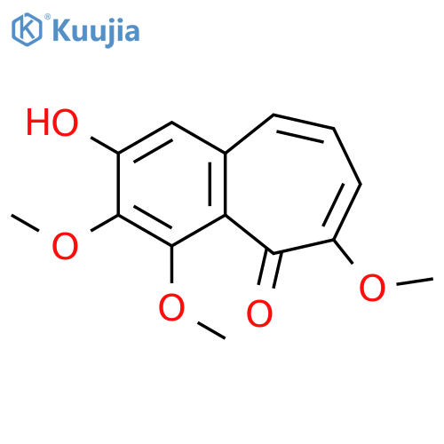 5H-Benzocyclohepten-5-one, 2-hydroxy-3,4,6-trimethoxy- structure