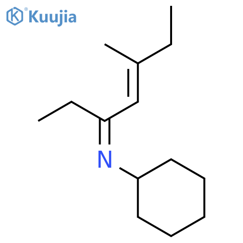Cyclohexanamine, N-(1-ethyl-3-methyl-2-pentenylidene)- structure