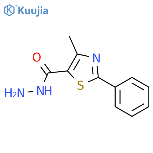 4-Methyl-2-phenyl-1,3-thiazole-5-carbohydrazide structure