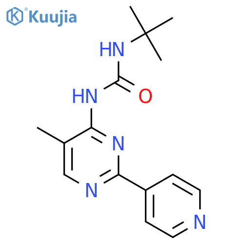 Urea, N-(1,1-dimethylethyl)-N'-[5-methyl-2-(4-pyridinyl)-4-pyrimidinyl]- structure