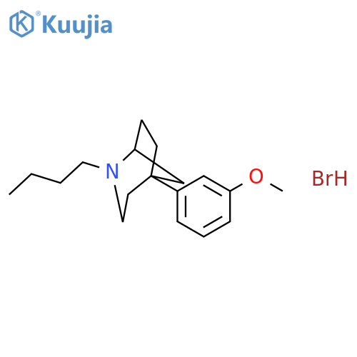 2-Azabicyclo[3.2.1]octane, 2-butyl-5-(3-methoxyphenyl)-, hydrobromide structure