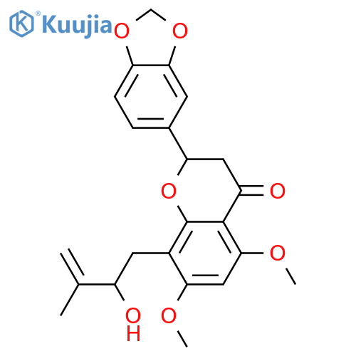 3',4',5,7-Tetrahydroxy-8-prenylflavanone; (S)-form, Δ3''-Isomer, 2''S-hydroxy, 3',4'-methylene, 5,7-di-Me ether structure