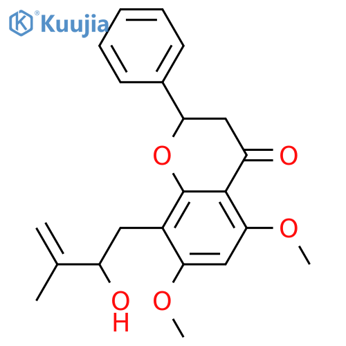 5,7-Dihydroxy-8-prenylflavanone; (S)-form, Δ3''-Isomer, 2''R-hydroxy, 5,7-di-Me ether structure