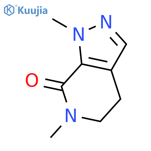 7H-Pyrazolo[3,4-c]pyridin-7-one, 1,4,5,6-tetrahydro-1,6-dimethyl- structure