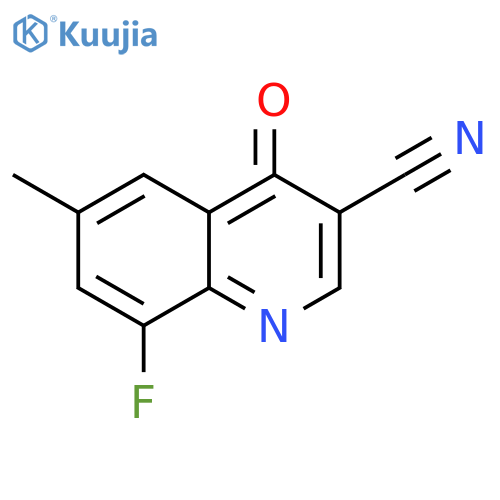 3-Quinolinecarbonitrile, 8-fluoro-4-hydroxy-6-methyl- structure