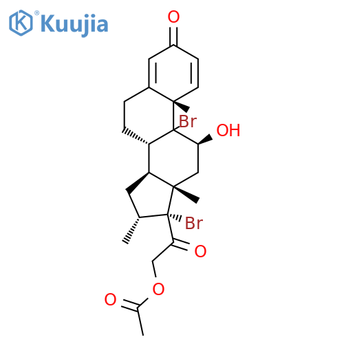 Pregna-1,4-diene-3,20-dione,21-(acetyloxy)-9,17-dibromo-11-hydroxy-16-methyl-, (11b,16a)- (9CI) structure