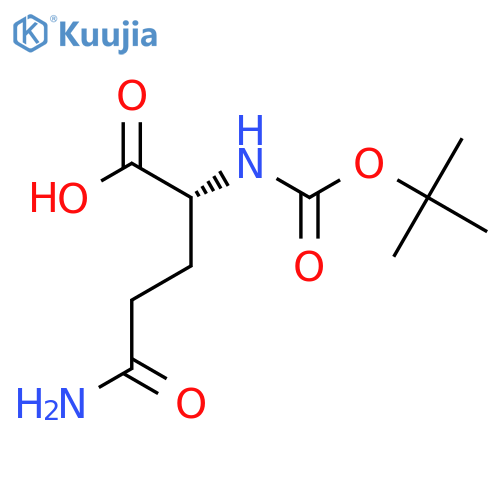 5-Amino-2-((tert-butoxycarbonyl)amino)-5-oxopentanoic acid structure