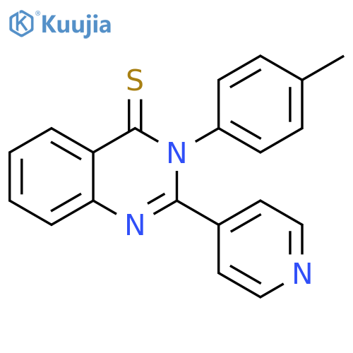 4(3H)-Quinazolinethione, 3-(4-methylphenyl)-2-(4-pyridinyl)- structure