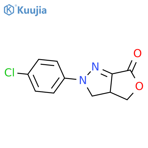 6H-Furo[3,4-c]pyrazol-6-one, 2-(4-chlorophenyl)-2,3,3a,4-tetrahydro- structure