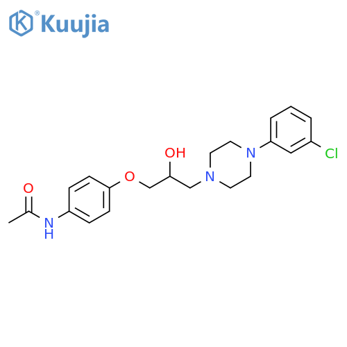 N-(4-{3-[4-(3-chlorophenyl)piperazin-1-yl]-2-hydroxypropoxy}phenyl)acetamide structure