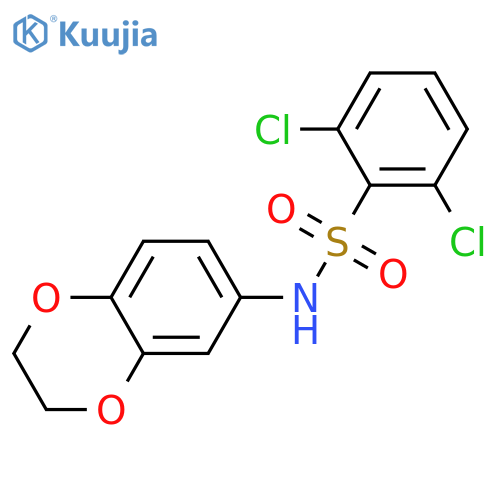 2,6-dichloro-N-(2,3-dihydro-1,4-benzodioxin-6-yl)benzene-1-sulfonamide structure