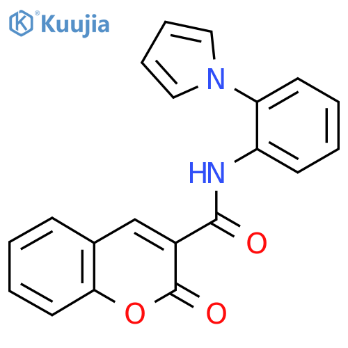 2-oxo-N-2-(1H-pyrrol-1-yl)phenyl-2H-chromene-3-carboxamide structure