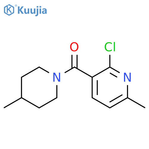 Piperidine, 1-[(2-chloro-6-methyl-3-pyridinyl)carbonyl]-4-methyl- structure