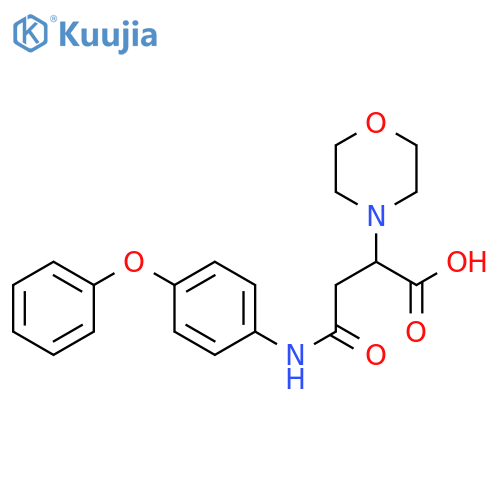 2-(morpholin-4-yl)-3-(4-phenoxyphenyl)carbamoylpropanoic acid structure
