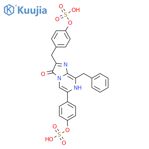 Imidazo[1,2-a]pyrazin-3(7H)-one,8-(phenylmethyl)-6-[4-(sulfooxy)phenyl]-2-[[4-(sulfooxy)phenyl]methyl]- structure