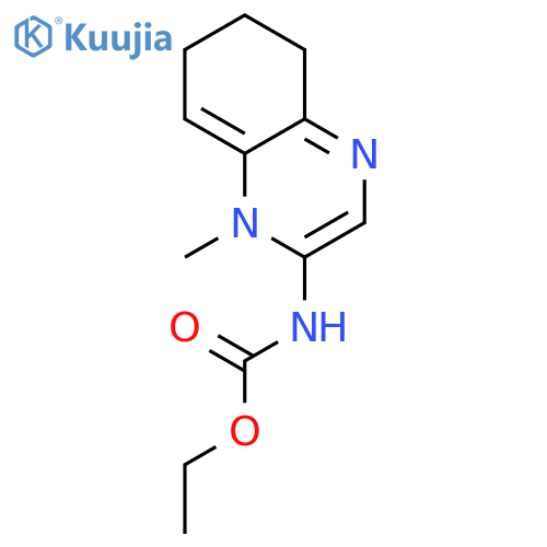 Carbamic acid, (1,5,6,7-tetrahydro-1-methyl-2-quinoxalinyl)-, ethyl ester structure