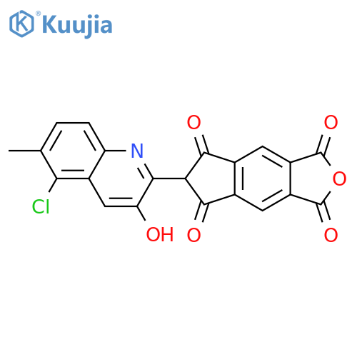 1H-Indeno[5,6-c]furan-1,3,5,7(6H)-tetrone,6-(5-chloro-3-hydroxy-6-methyl-2-quinolinyl)- structure