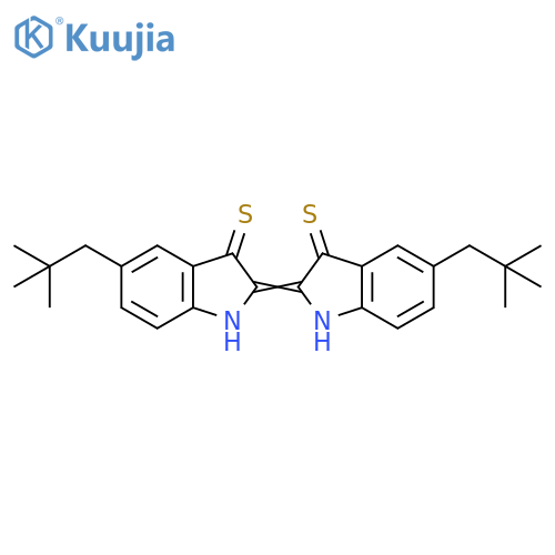 3H-Indole-3-thione,5-(2,2-dimethylpropyl)-2-[5-(2,2-dimethylpropyl)-1,3-dihydro-3-thioxo-2H-indol-2-ylidene]-1,2-dihydro- structure