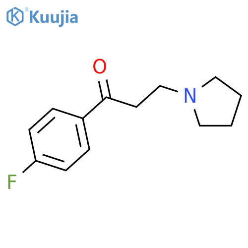 1-(4-Fluorophenyl)-3-pyrrolidin-1-ylpropan-1-one;hydrochloride structure
