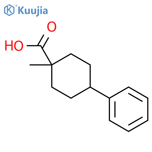 Cyclohexanecarboxylic acid, 1-methyl-4-phenyl- structure