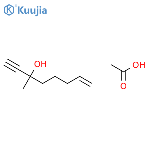 7-Octen-1-yn-3-ol, 3-methyl-, acetate structure