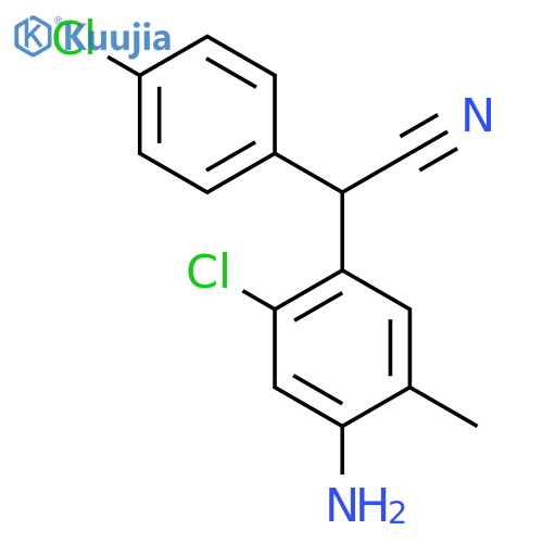 2-(4-Amino-2-chloro-5-methylphenyl)-2-(4-chlorophenyl)acetonitrile structure