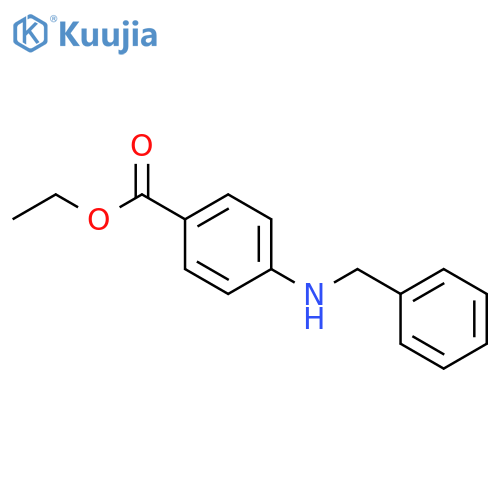 Benzoic acid, 4-[(phenylmethyl)amino]-, ethyl ester structure