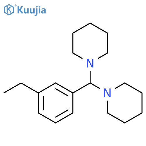 Piperidine, 1,1'-[(3-ethylphenyl)methylene]bis- structure