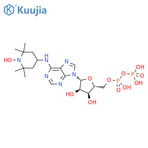 1-Piperidinyloxy,4-[[9-[5-O-[hydroxy(phosphonooxy)phosphinyl]-b-D-ribofuranosyl]-9H-purin-6-yl]amino]-2,2,6,6-tetramethyl- structure