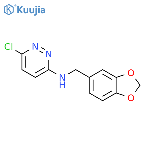 N-[(2H-1,3-benzodioxol-5-yl)methyl]-6-chloropyridazin-3-amine structure