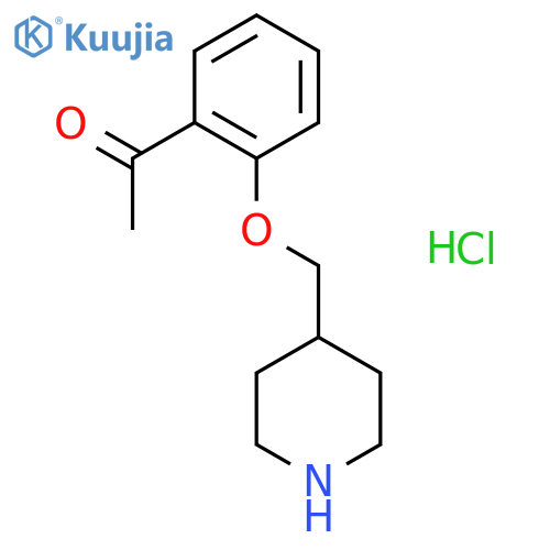 1-[2-(4-Piperidinylmethoxy)phenyl]-1-ethanone hydrochloride structure