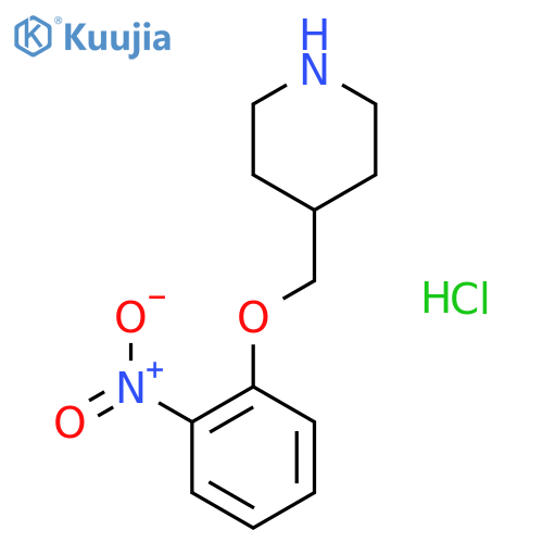 4-[(2-Nitrophenoxy)methyl]piperidine hydrochloride structure
